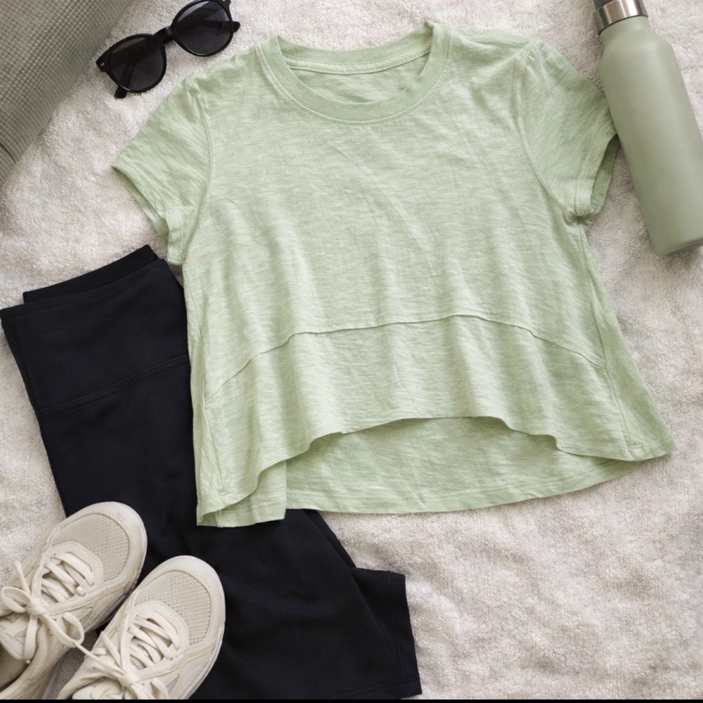 Free People Movement X FP Tempo Tee in Lemongrass ~ Size Large ~ NWOT - Picture 2 of 14